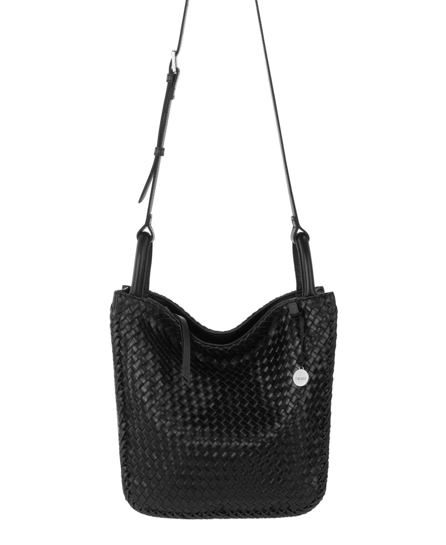 Женская сумка The Sak Los Feliz Adjustable Woven Medium Slouchy Crossbody, цвет: Чёрный — фото 6