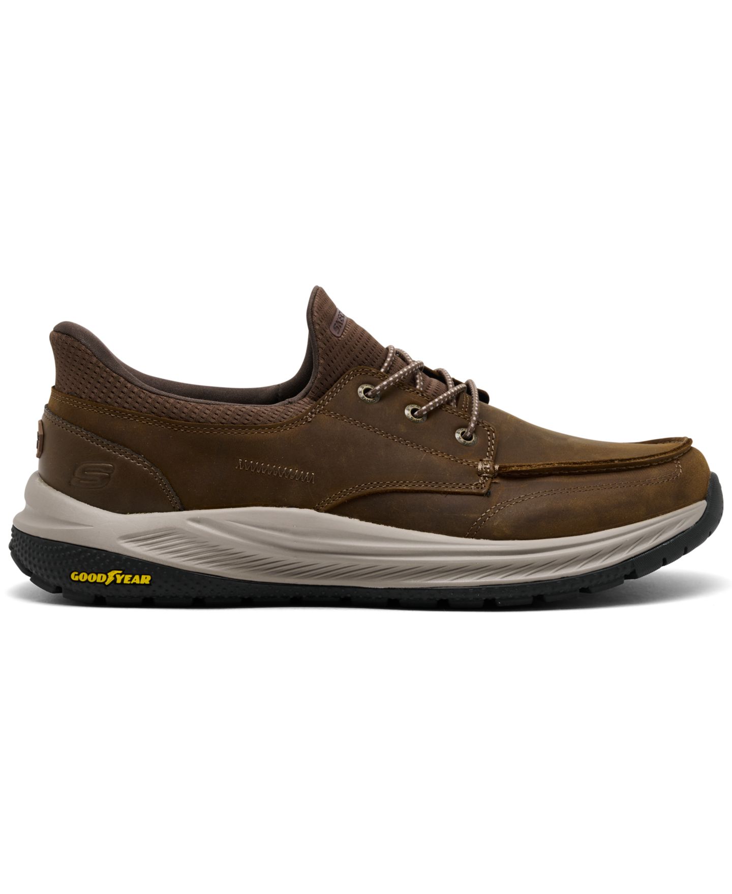 Мужские лоферы Skechers Ollie, цвет: Тёмный коричневый — фото 2