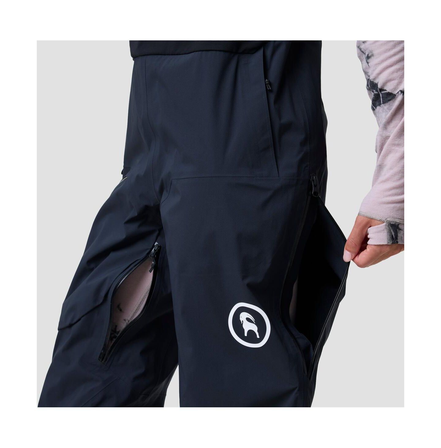 Женские брюки Backcountry Cottonwoods Xpore LT Non-Insulated Stretch-Back Bibs, цвет: Чёрный — фото 8