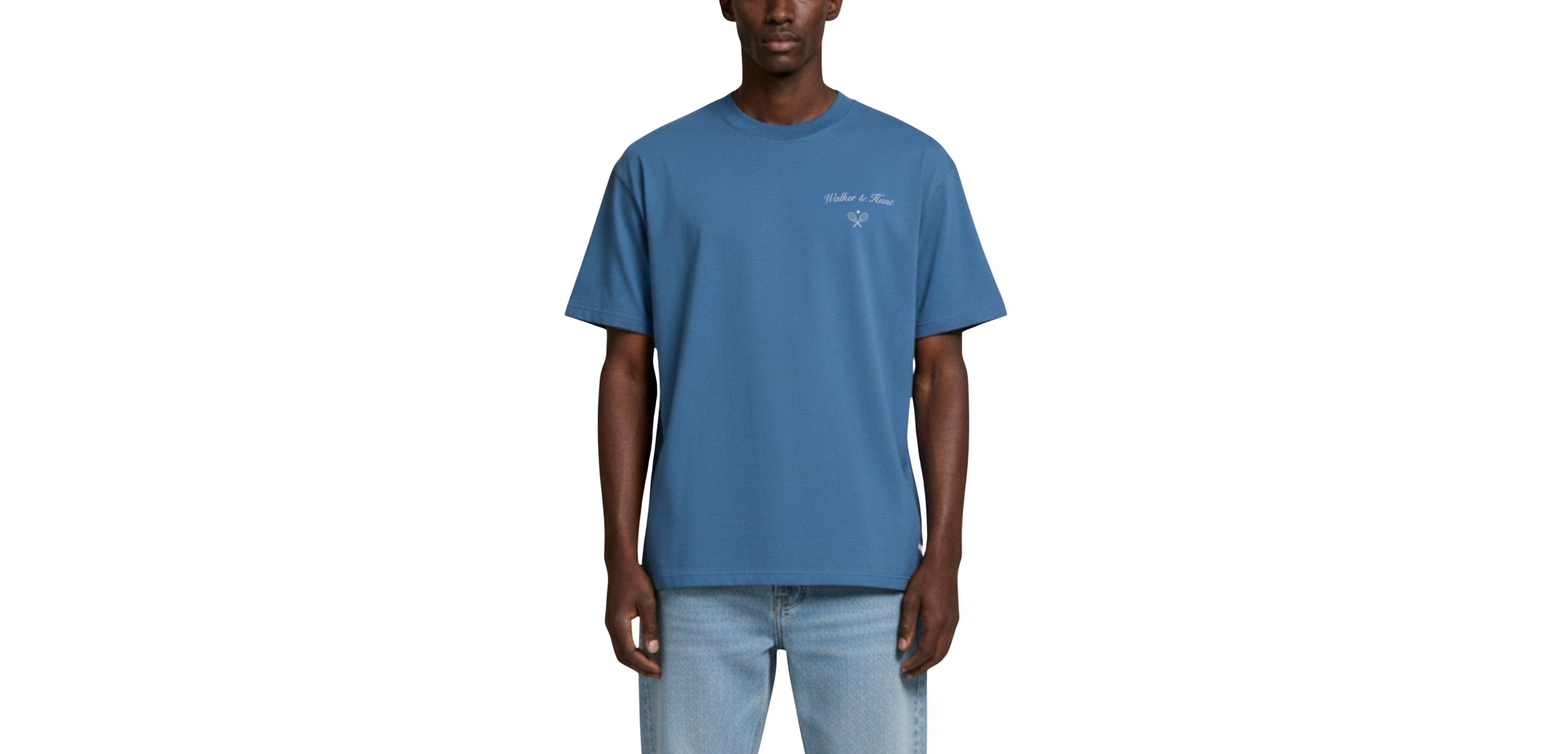 Walker & Hunt Men's Saint-Tropez Tennis Club Oversized Graphic T-Shirt