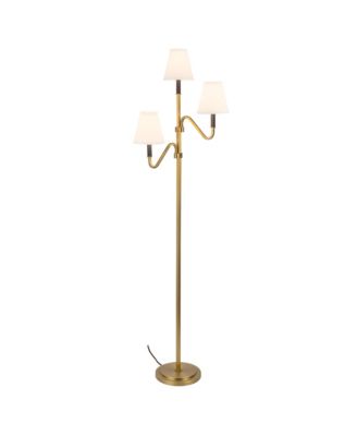 Sloan 68-in Floor Lamp with Linen Shades