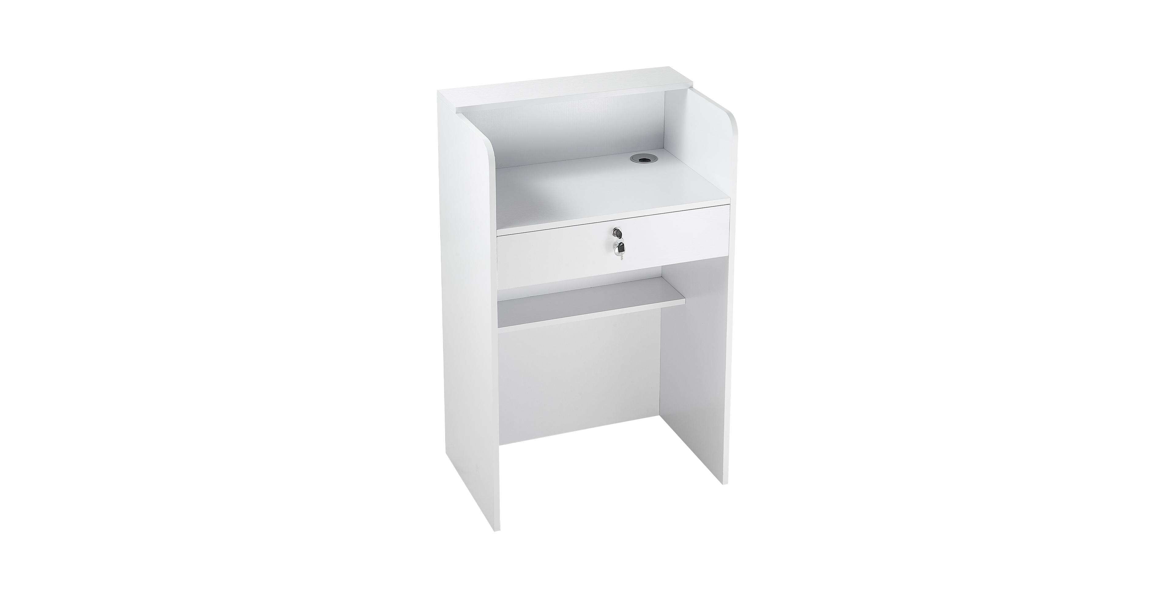 Gouun 23.6 Inch Reception Counter Desk with Locking Drawer