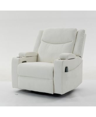 Men Extra Wide Power Recliner Chair, Massage and Heating with USB and Type C Charging for Living Room Bedroom