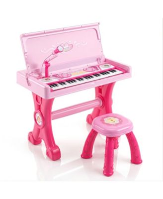 49-Key Piano Keyboard Toy with Microphone, 3-Piece Set, Ages 3+