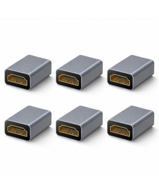 8K HDMI 8K60Hz/4K120Hz Cable Adapter, Female to Female, 6-Pack