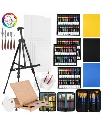 149 Piece All Inclusive Painting Art Set With Easels Paints Brushes Supplies For Artists Beginners Adults