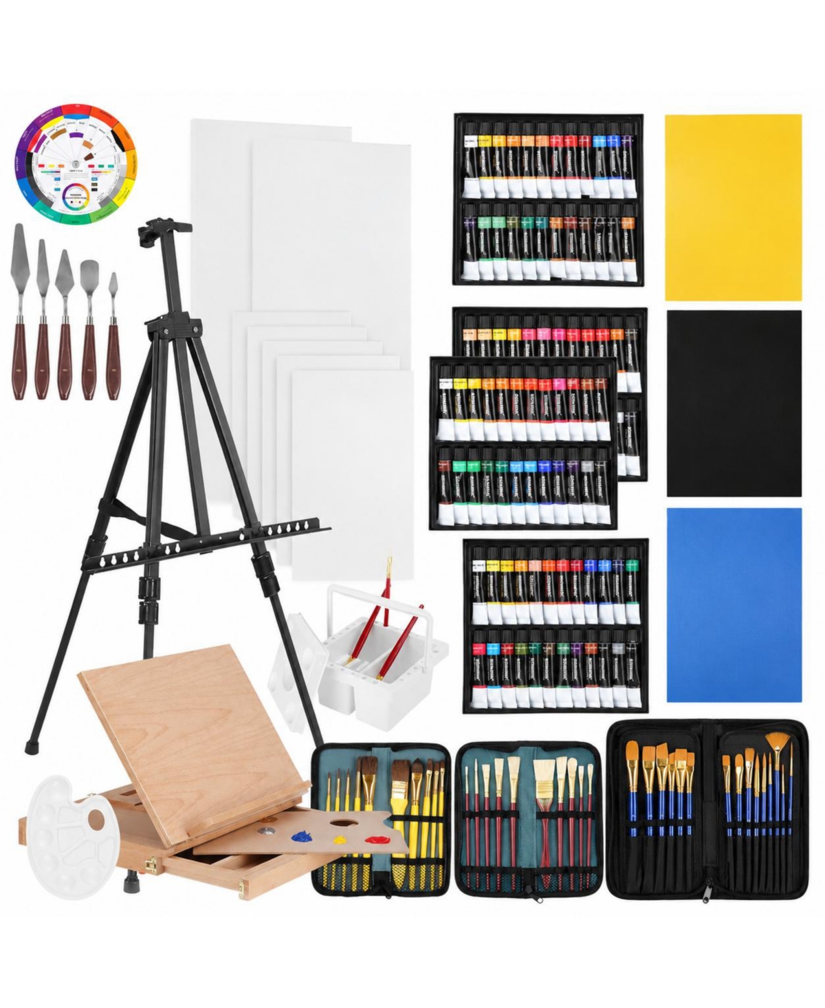 Lowking 149 Piece All Inclusive Painting Art Set With Easels Paints Brushes Supplies For Artists Beginners Adults