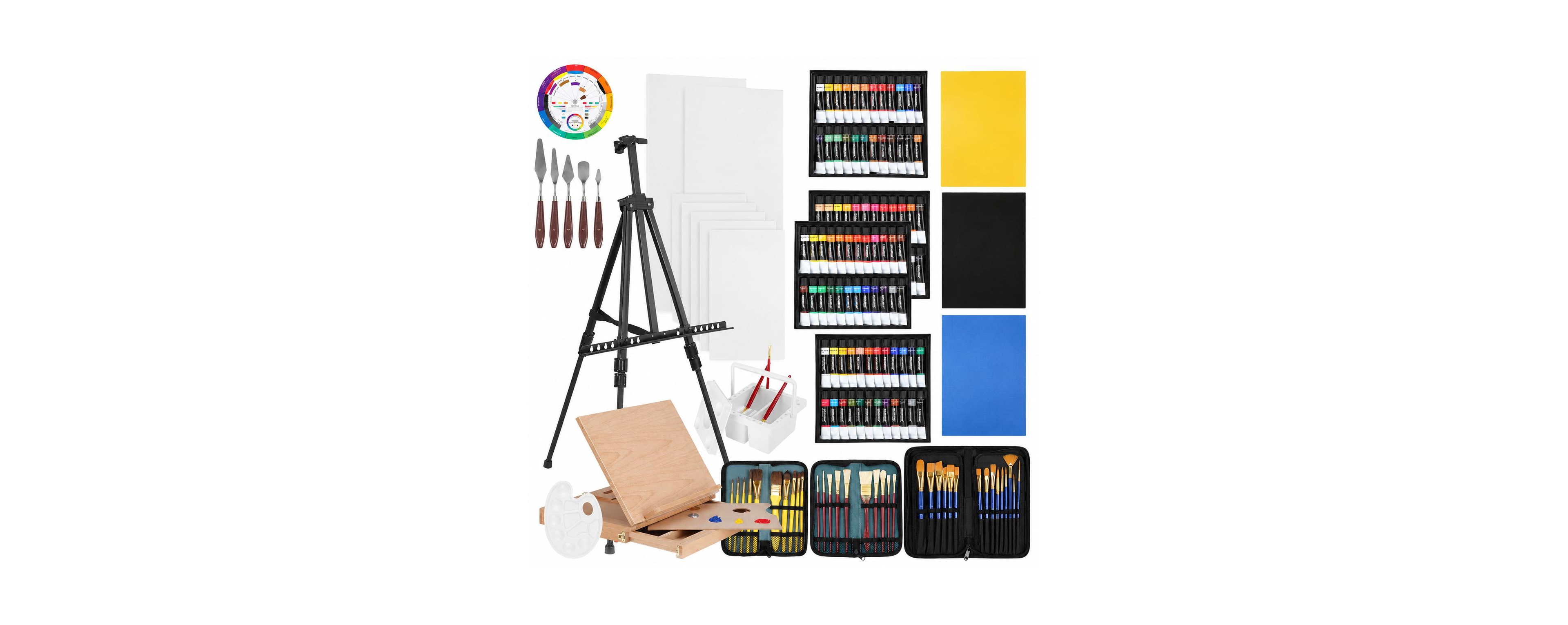 Lowking 149 Piece All Inclusive Painting Art Set With Easels Paints Brushes Supplies For Artists Beginners Adults