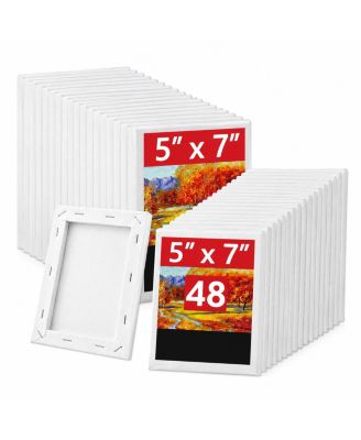 24 Pack Multi Size Blank Stretched Canvas Painting Set for Artists