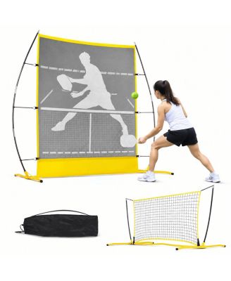 2 in 1 Pickleball Practice Rebounder Net Portable Training Equipment