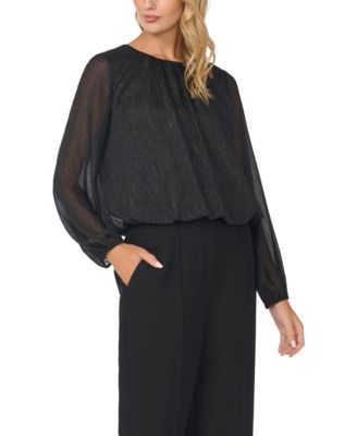Women's Long Sleeve Bubble Blouse