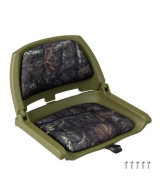 Folding Low Back Boat Seat with Marine-Grade PVC Cover