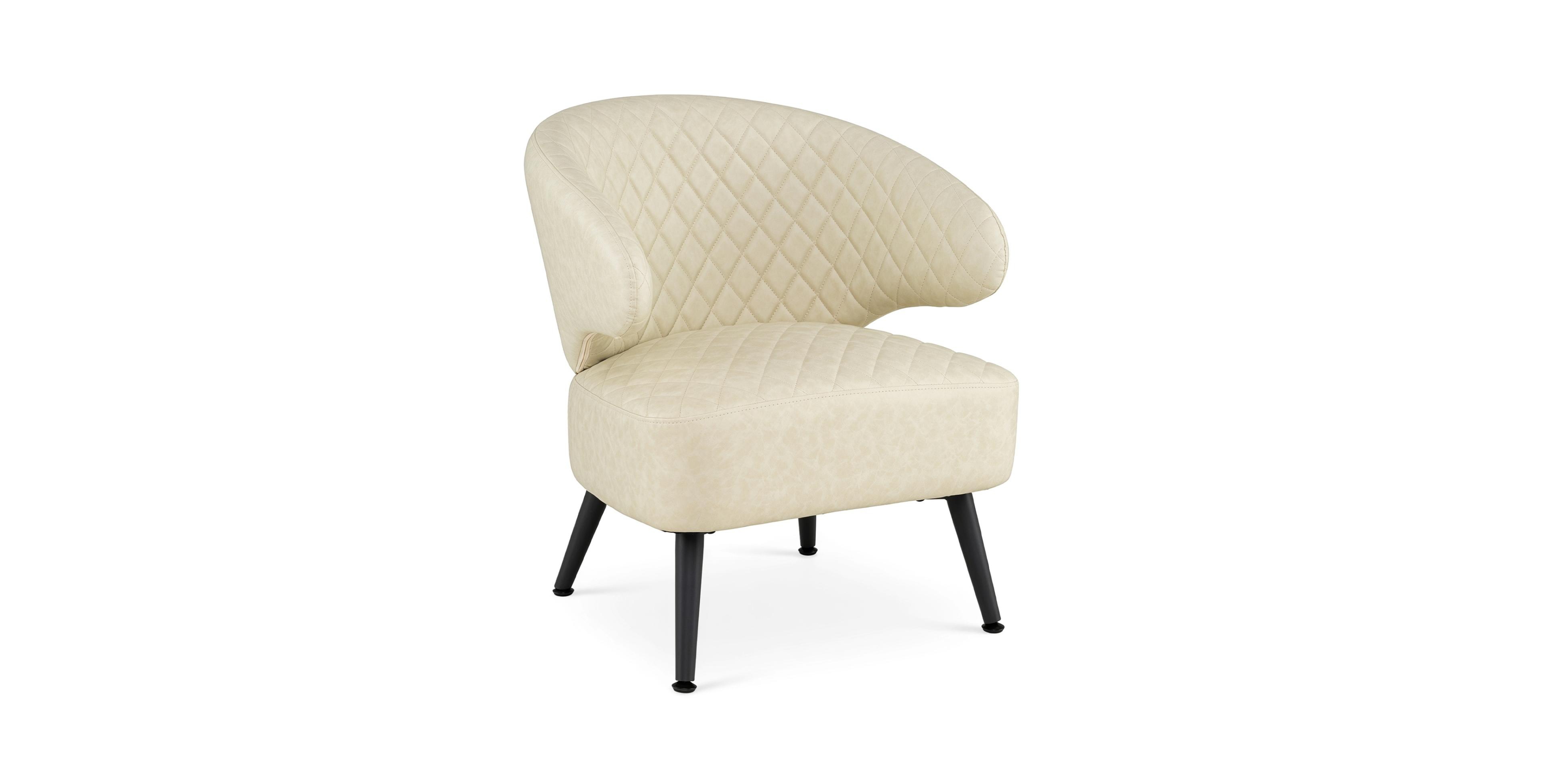 Sugift Mid Century Modern Accent Chair Comfy Pu Leather Upholstered Armchair