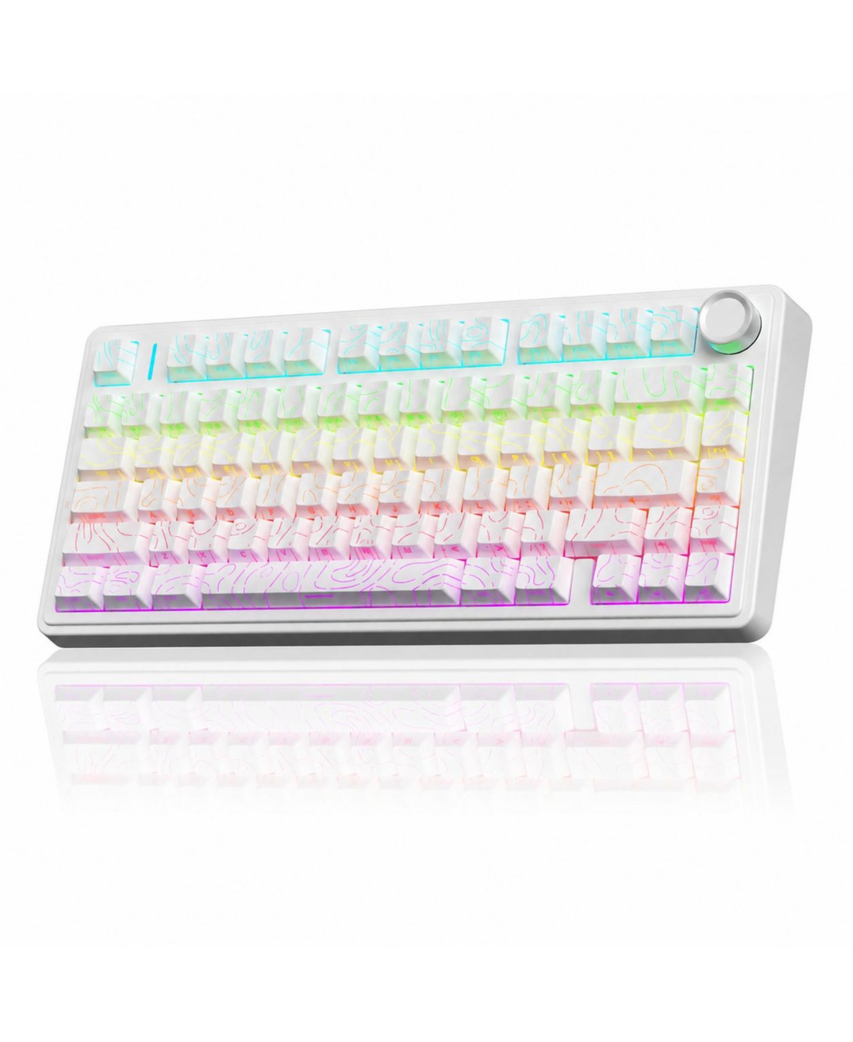 Lofree Wireless Hall Effect Hot-Swappable Gaming Keyboard for Pc and Mac - Line design white