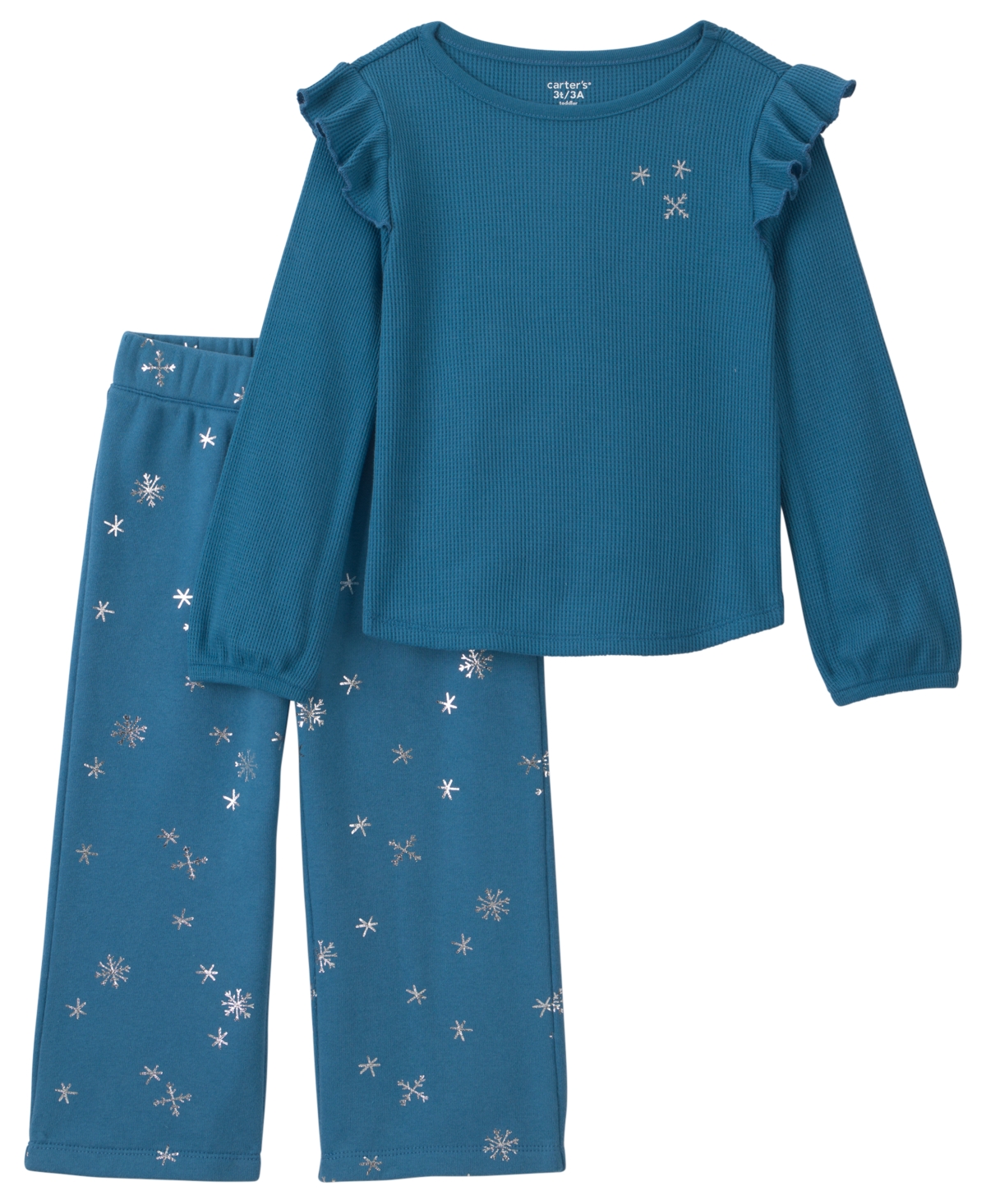 Carter's Toddler Girls' 2T-5T Snowflake Thermal Top and Pants, 2-Piece Set