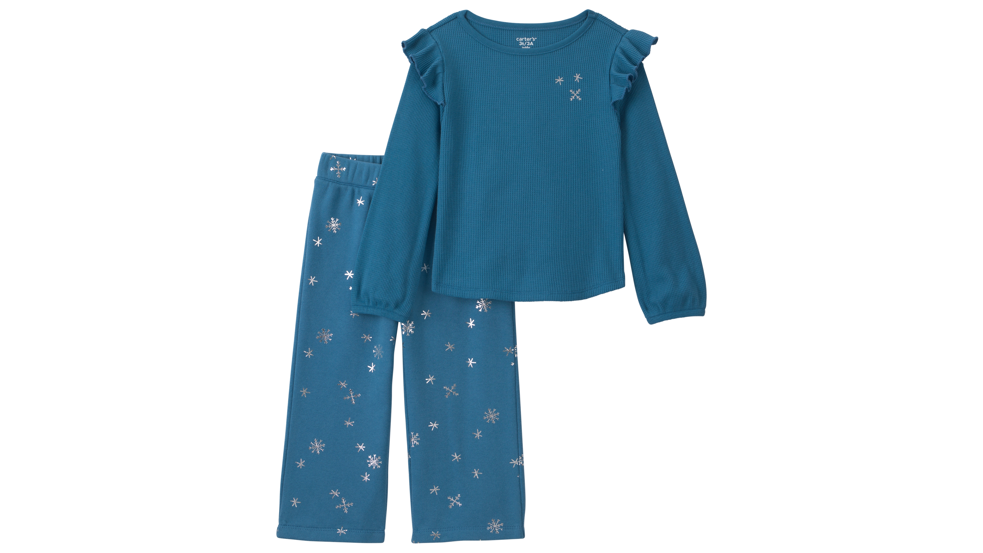 Carter's Toddler Girls' 2T-5T Snowflake Thermal Top and Pants, 2-Piece Set