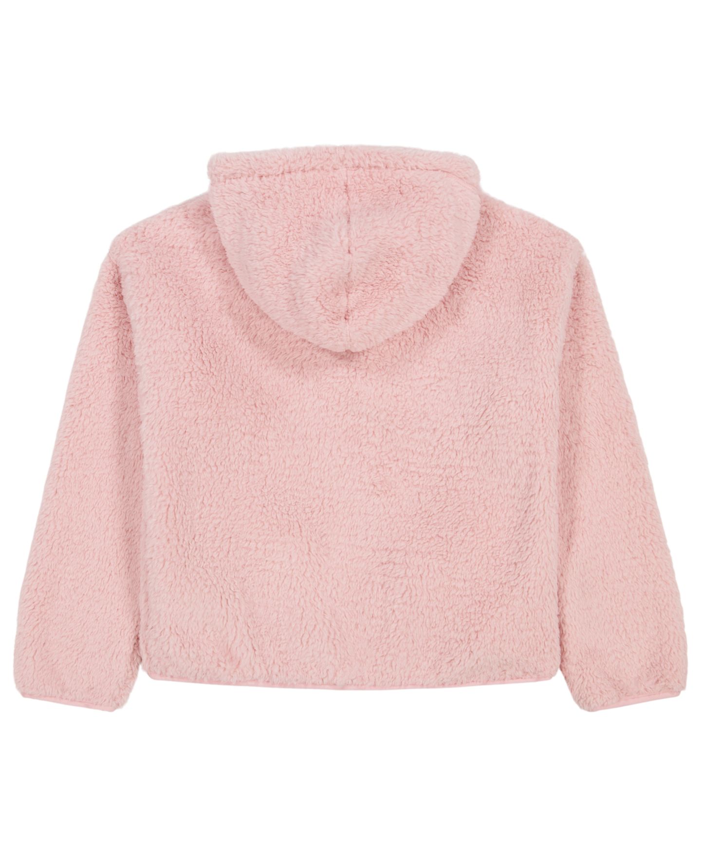 Худи Tommy Hilfiger Minky Faux Fur Hooded Drop-Shoulder для девочек, цвет: Розовый — фото 7