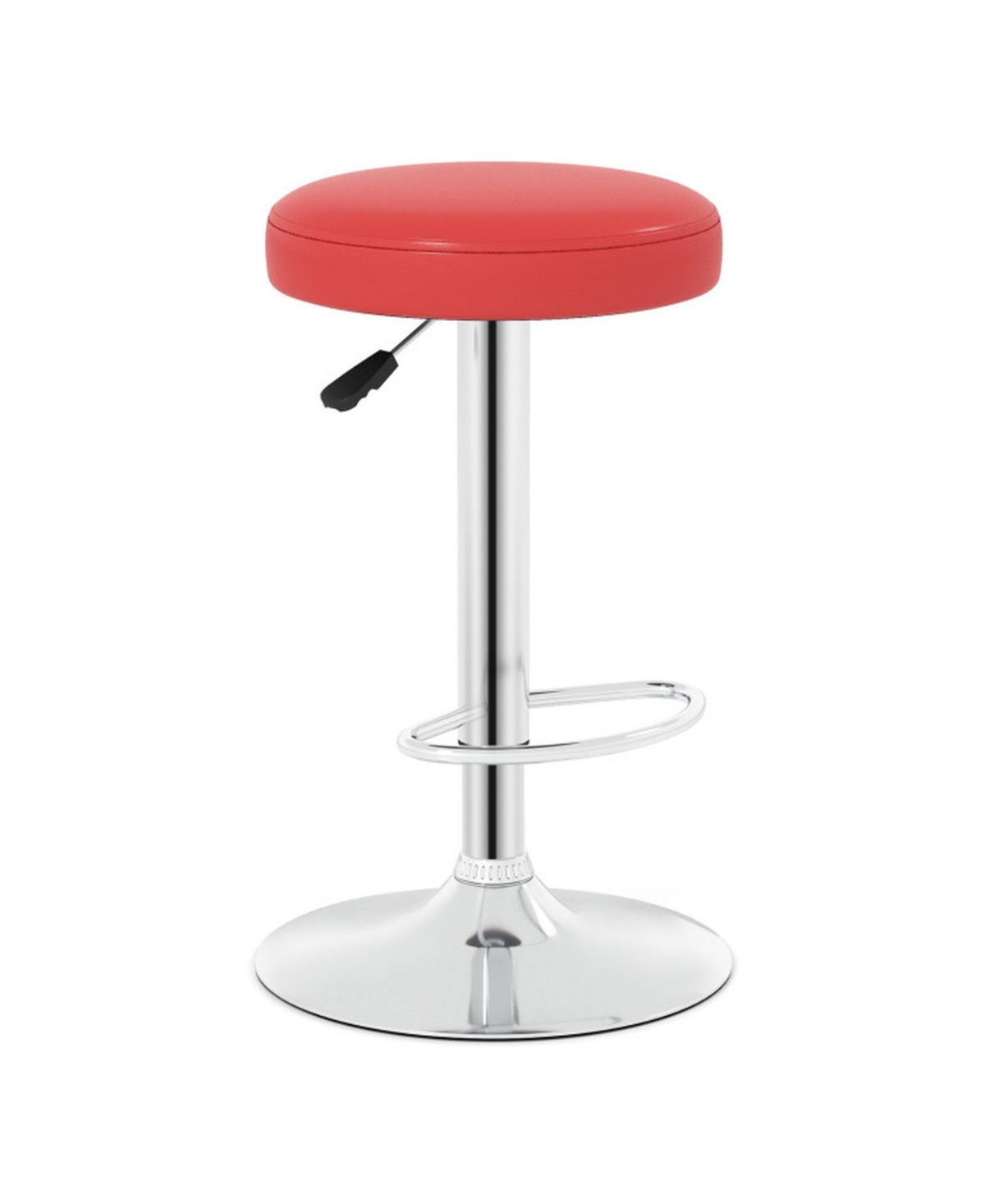 Gouun Pu Leather Backless Height Adjustable Swivel Bar Stool - Bold red
