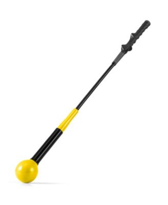 31.5 in Golf Swing Trainer Stick with Weighted Head for Tempo Practice