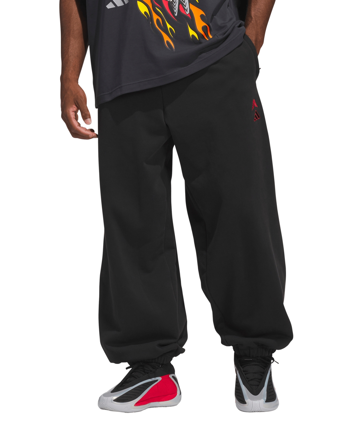 adidas Men's Anthony Edwards Foundation Loose-Fit Sweatpants