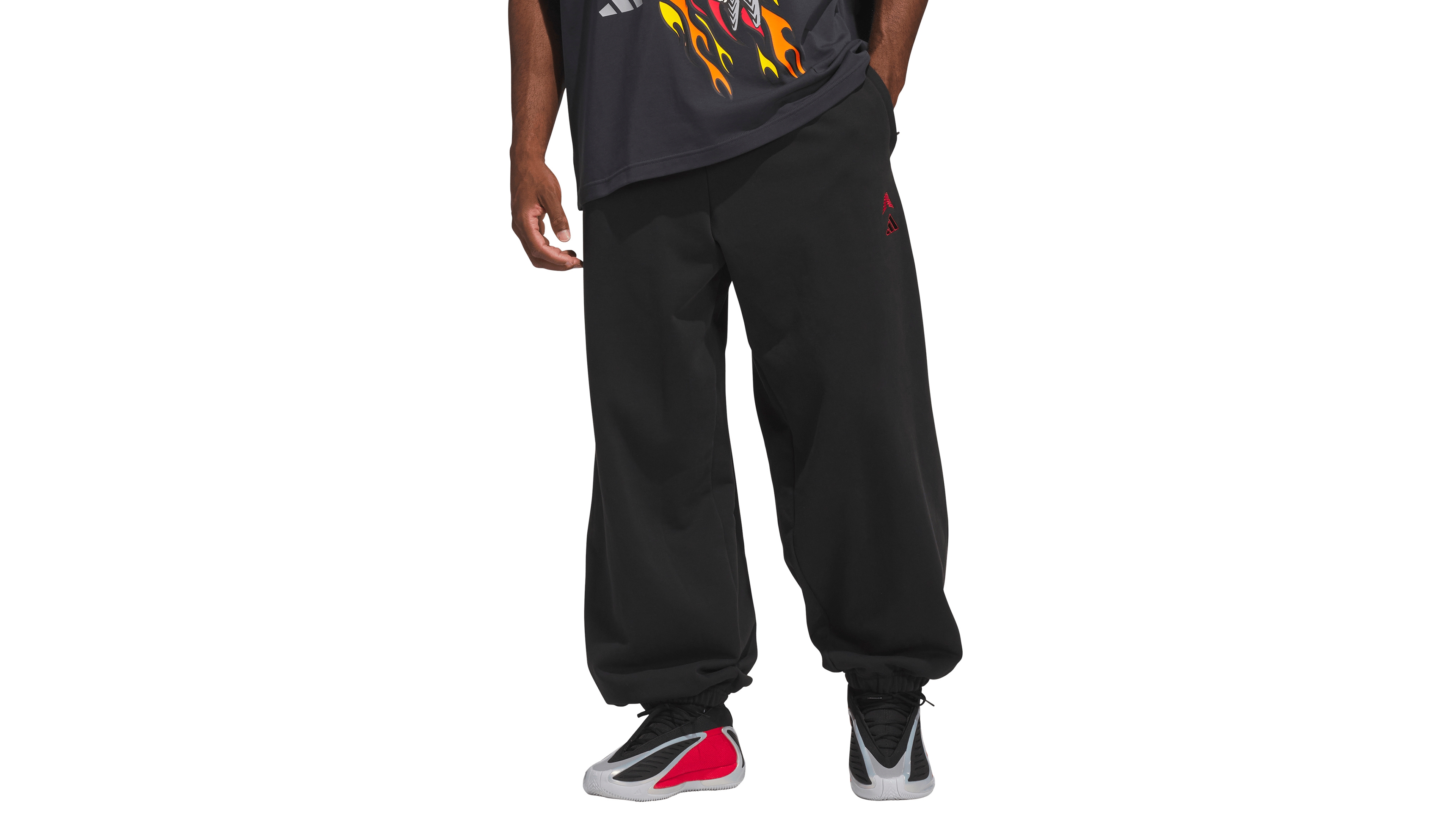 adidas Men's Anthony Edwards Foundation Loose-Fit Sweatpants