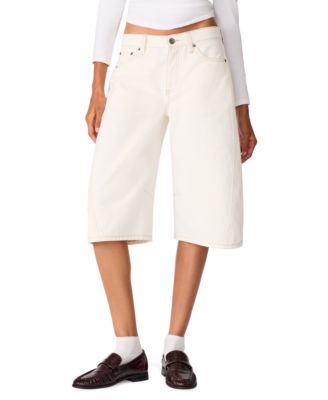 Women's Bleecker Low-Rise Denim Bermuda Shorts, 16" Inseam