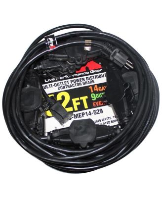 XC-MEP14-529 52 Inch 125V 9-Outlet 14/3 Extension Power Cord