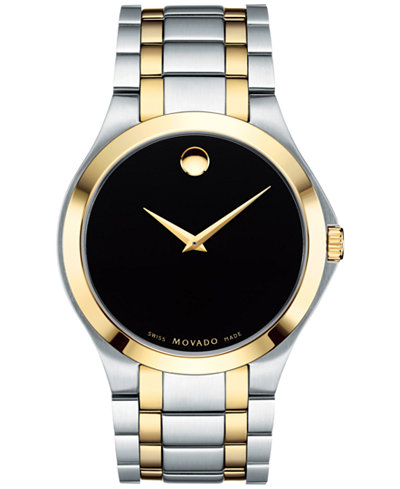 Movado Men's Swiss Collection Two-Tone PVD Stainless Steel Bracelet Watch 40mm 0606896