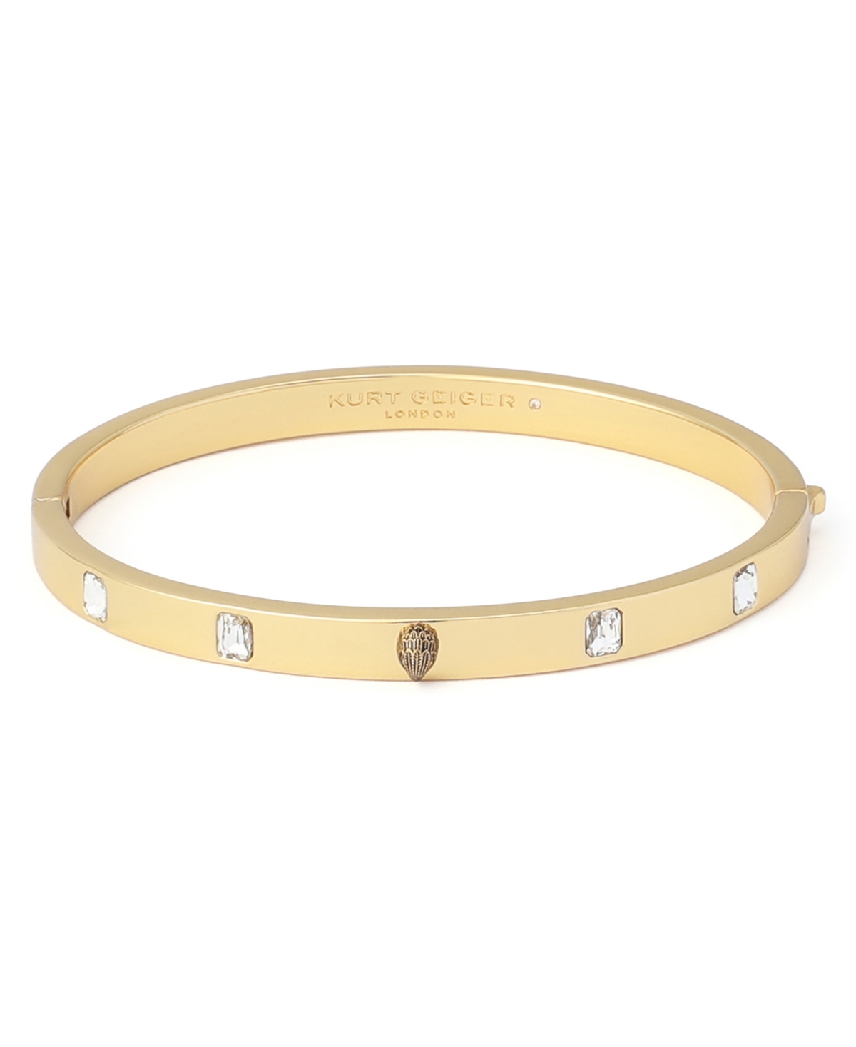 Kurt Geiger London Glass Crystal Gold-Tone Eagle Stone Bangle Bracelet - Crystal