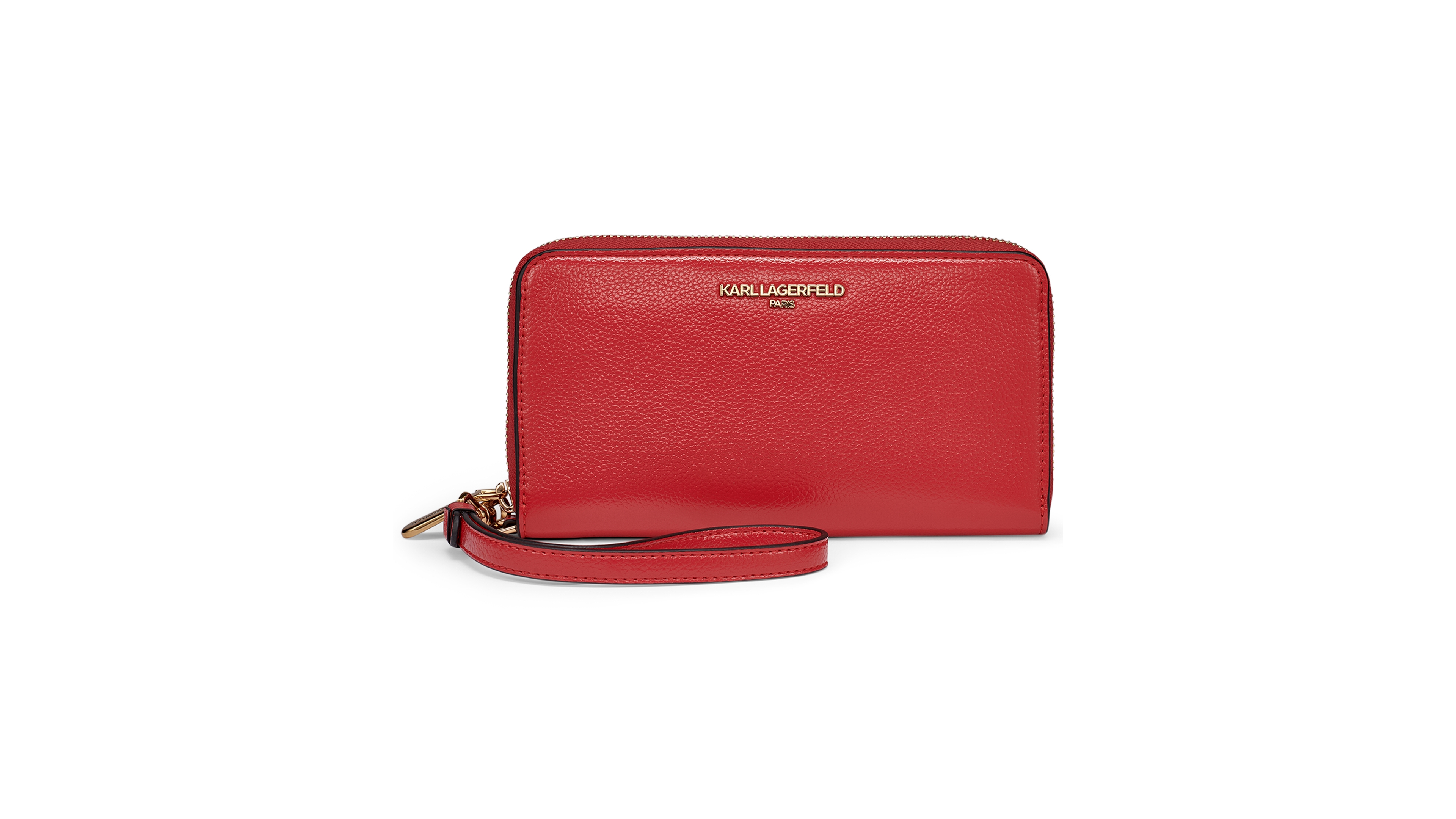 Karl Lagerfeld Paris Maybelle Zip Around Wristlet Faux Leather Wallet