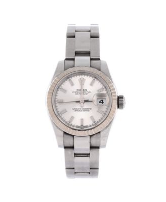 Women's Automatic Oyster Perpetual Datejust Stainless Steel and White Gold Watch, 26mm