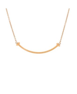 Pre-Owned Tiffany and Co T Smile Pendant Necklace