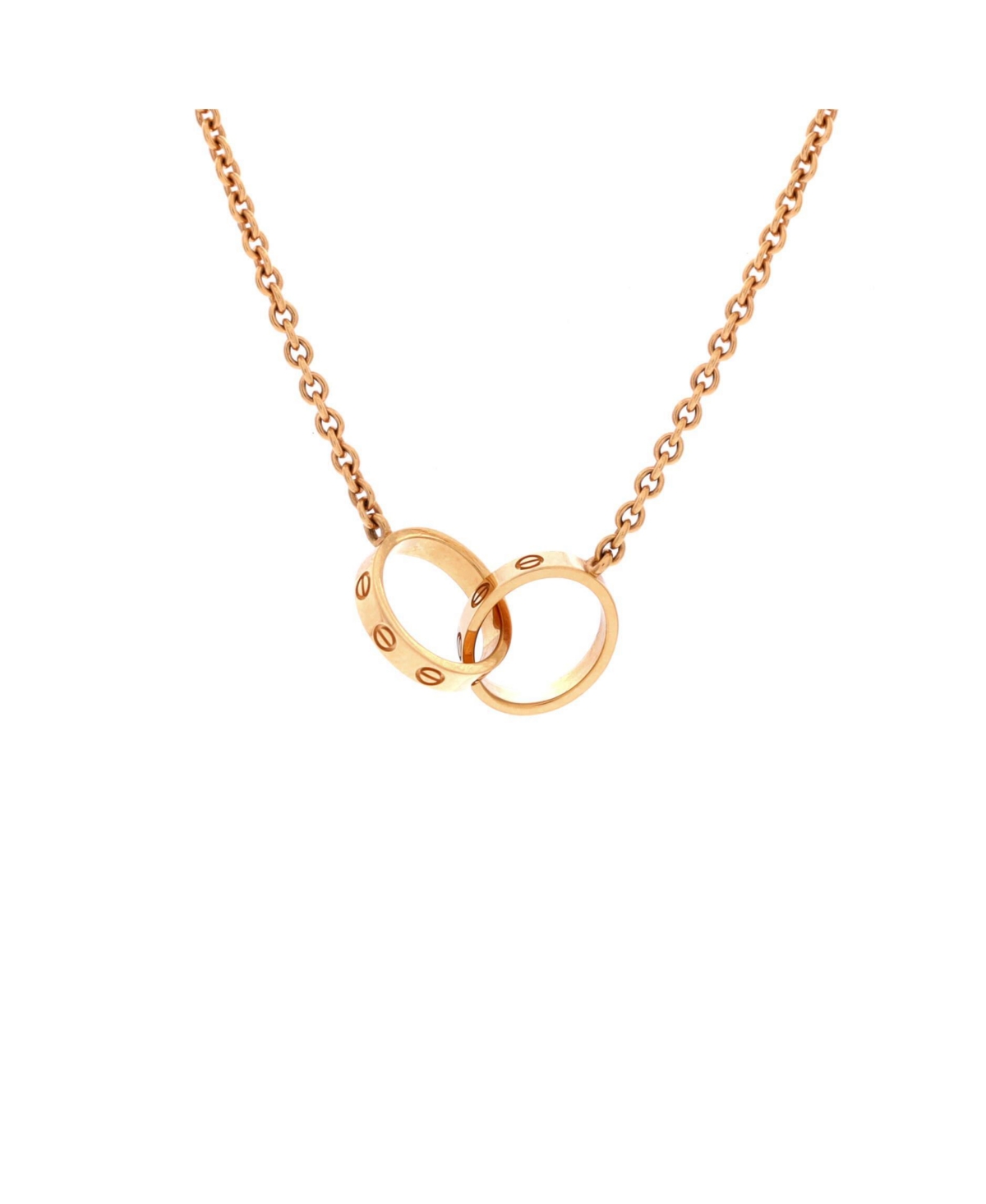 Pre-Owned Cartier Love Interlocking Necklace - 18k rose gold