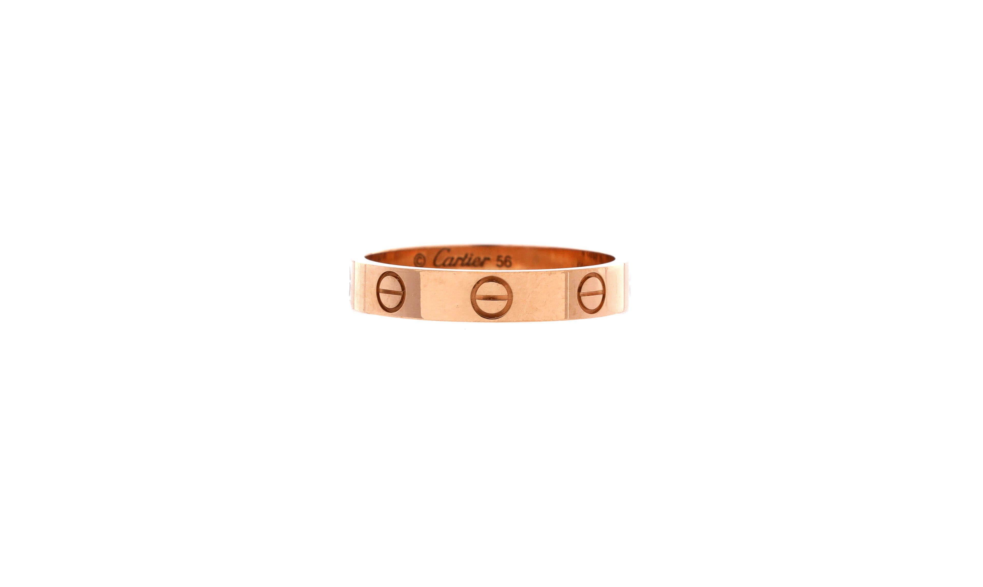 Pre-Owned Cartier Love Wedding Band Ring in 18K Rose Gold