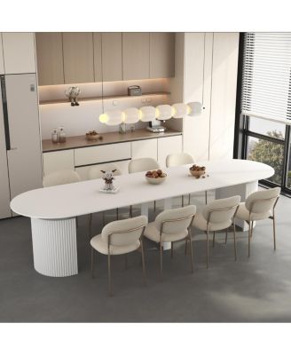 Extendable Foldable Dining Table for 1-10 People Wood Rectangle Console
