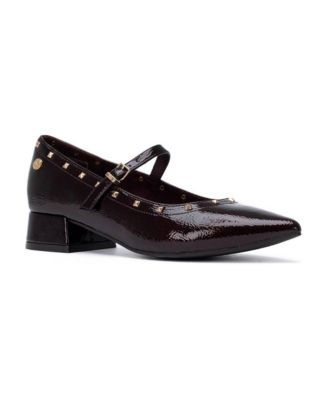 Women's Patent Leather Low-Heel Mary Jane Shoes