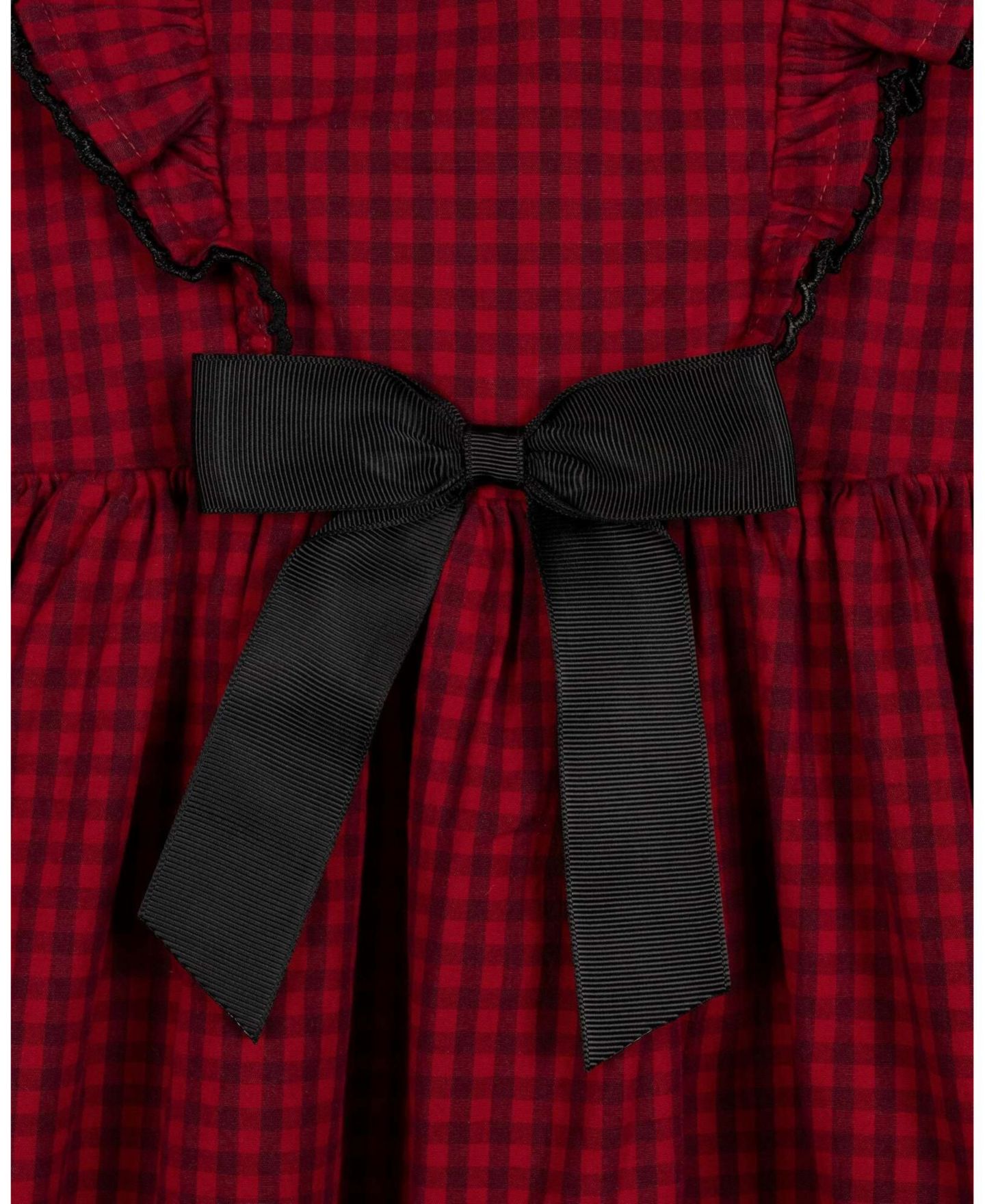 Платье Hope & Henry Organic Cotton Ruffle Jumper Party Dress для девочек-малышей, цвет: Красный в мелкую клетку — фото 2