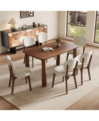 63" Solid Wood Rectangular Dining Table