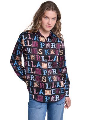 Women's Printed Collared Neck Blouse