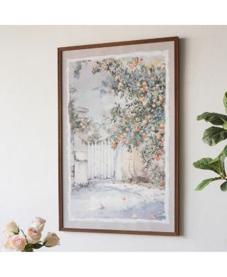 31.5" x 47.2" Textured Pine Frame Tuscany Canvas Painting Wall Art