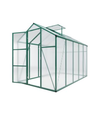 Gain Height 6x10 FEET Polycarbonate Greenhouse Raised Base and Anchor Aluminum Heavy Duty Walk-in houses