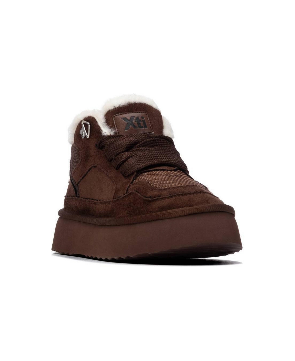 Xti Women's Casual Suede High Top Sneakers - Brown