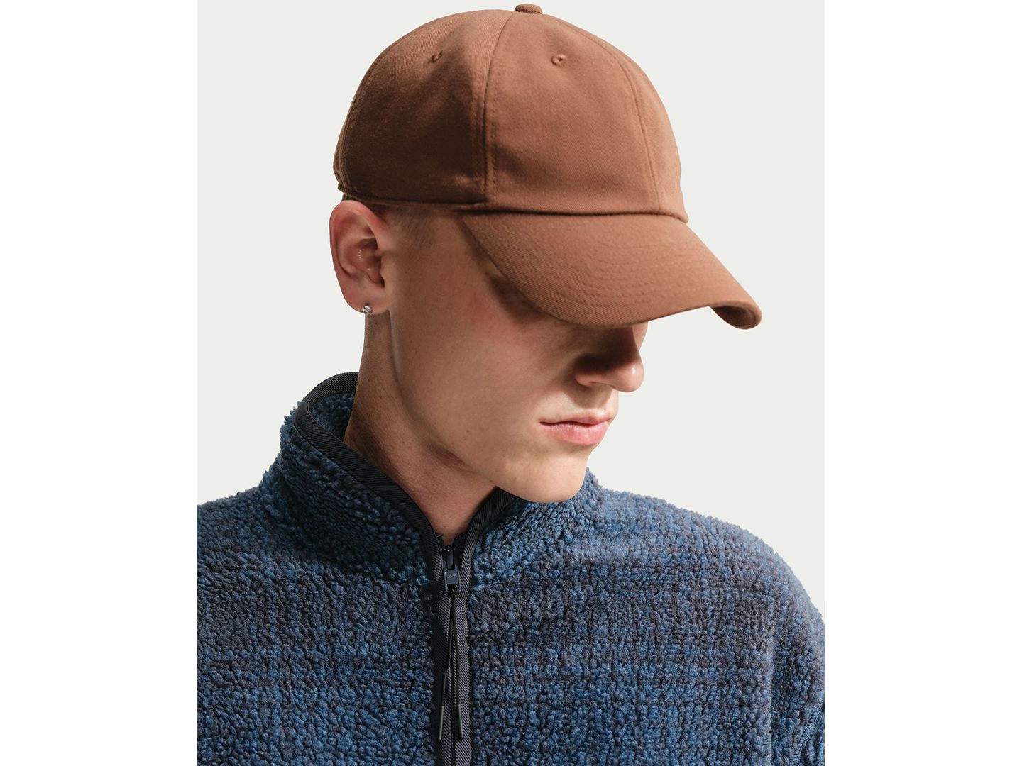 Мужской свитер Nike Club Half-Zip Fleece Pullover, цвет: N Slat/Grd — фото 3