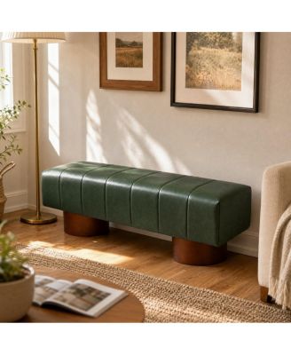 PU Upholstered Modern Dining Accent Bench, 61