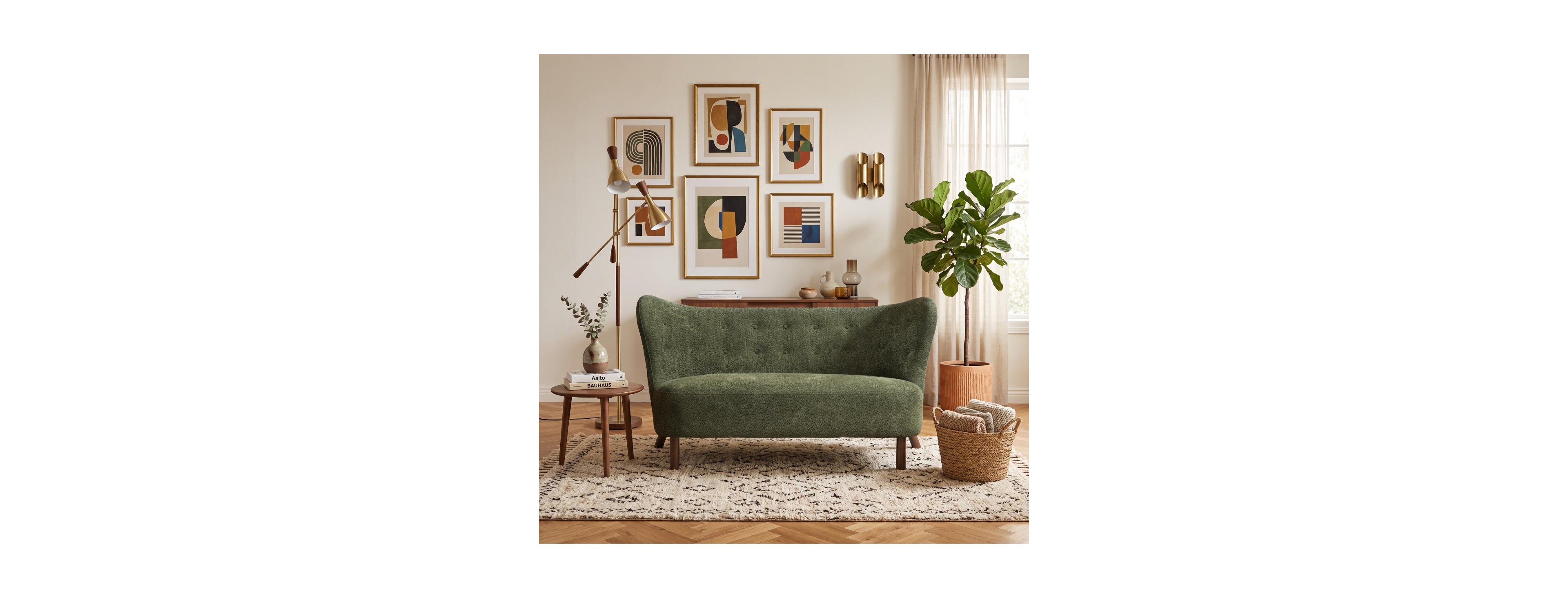 Streamdale Furniture Nordic Laid-back Chenille Loveseat Sofa