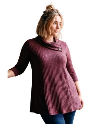 Women's Miley Rib Hacci Button Tunic