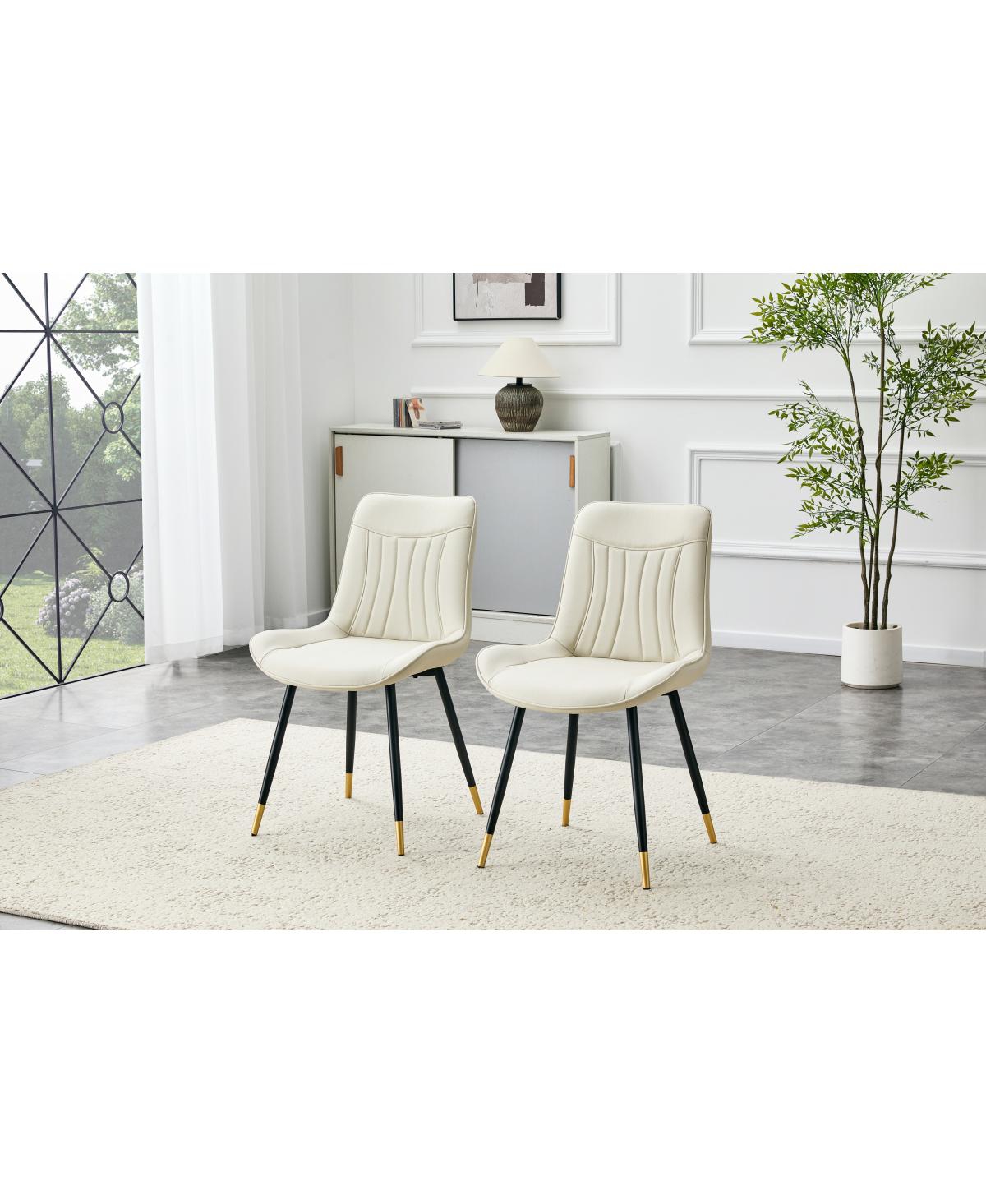 Streamdale Furniture Tech Fabric Dining Chairs, Set of 2