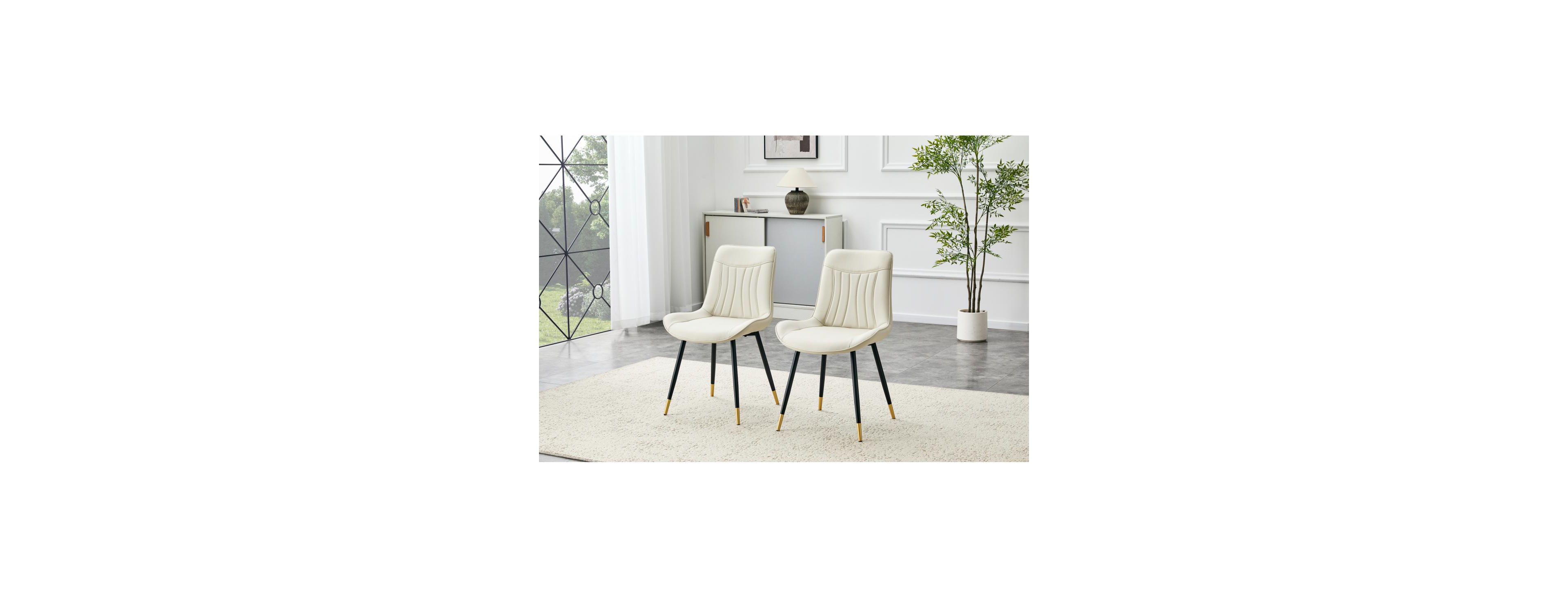 Streamdale Furniture Tech Fabric Dining Chairs, Set of 2