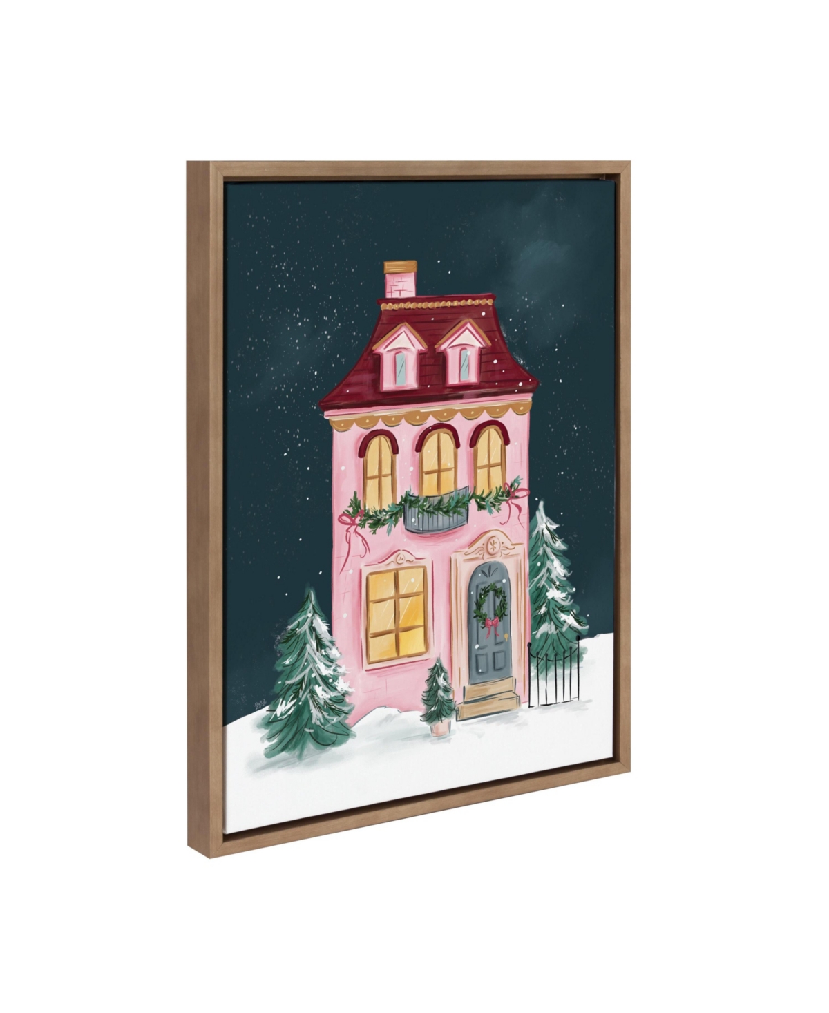 Kate and Laurel Sylvie Holiday Victorian Framed Canvas by Valerie McKeehan of Lily and Val