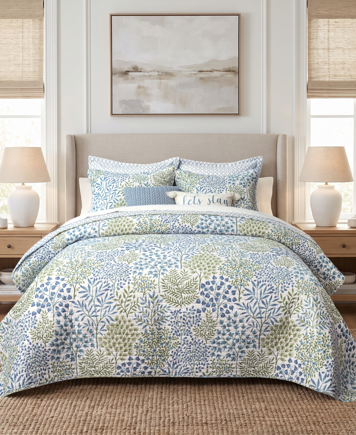 Levtex Home English Forest Reversible 3-Piece Bedspread Set, Queen
